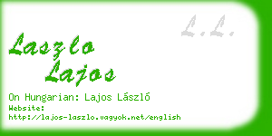 laszlo lajos business card