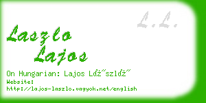 laszlo lajos business card